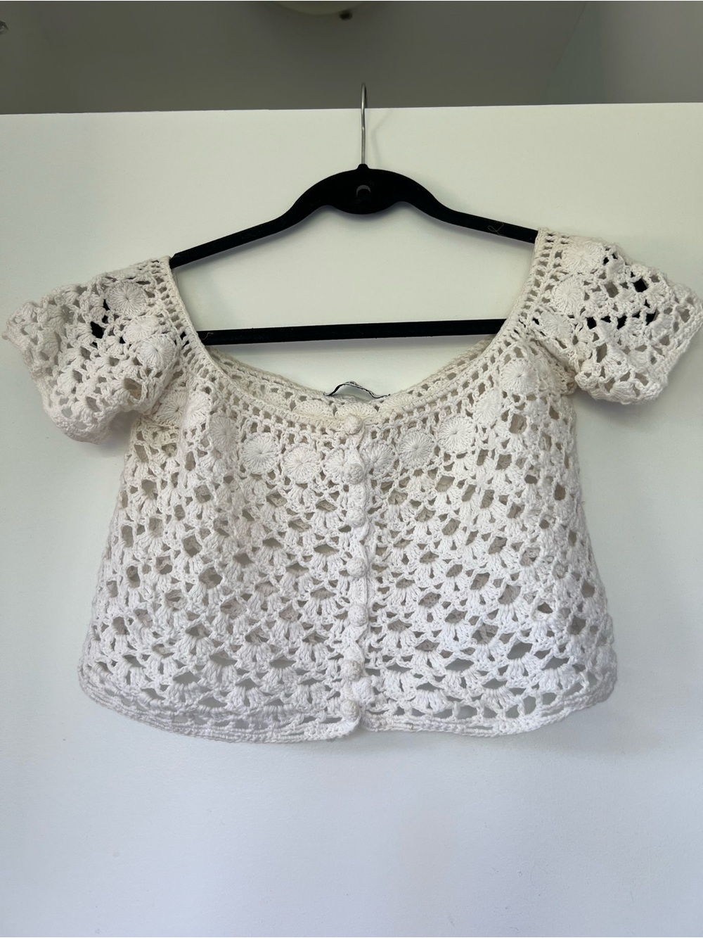 Glamorous White Crochet Crop Top